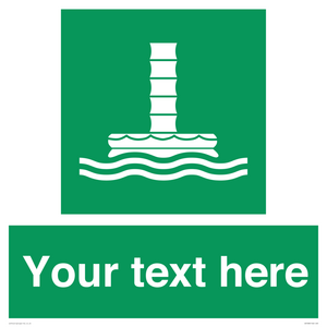 Custom sign safe condition Evacuation chute 